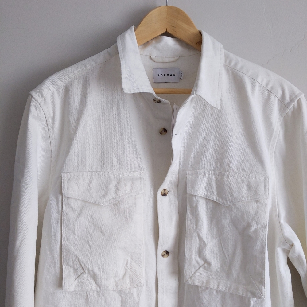 🆕🌿TOPMAN JEAN BUTTON DOWN🌿 - Picture 7 of 10